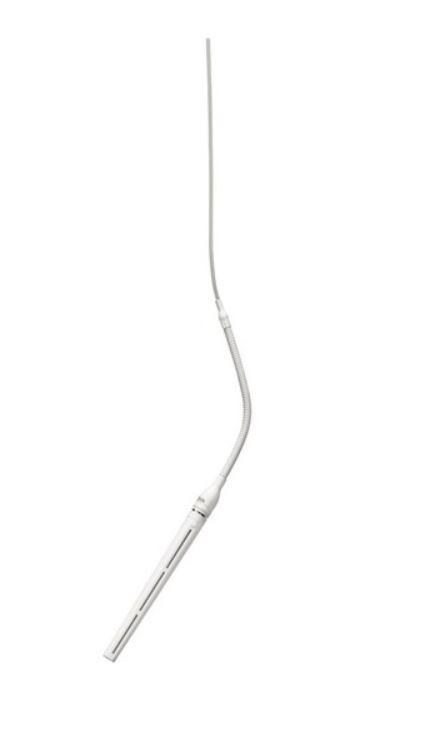SHURE MX202W-A/MS- צוואר קצר ואבזרים עם מיקרופון קונדנסר R189W-A לתלייה, קדם-מגבר XLR חיצוני על הכבל, לבן