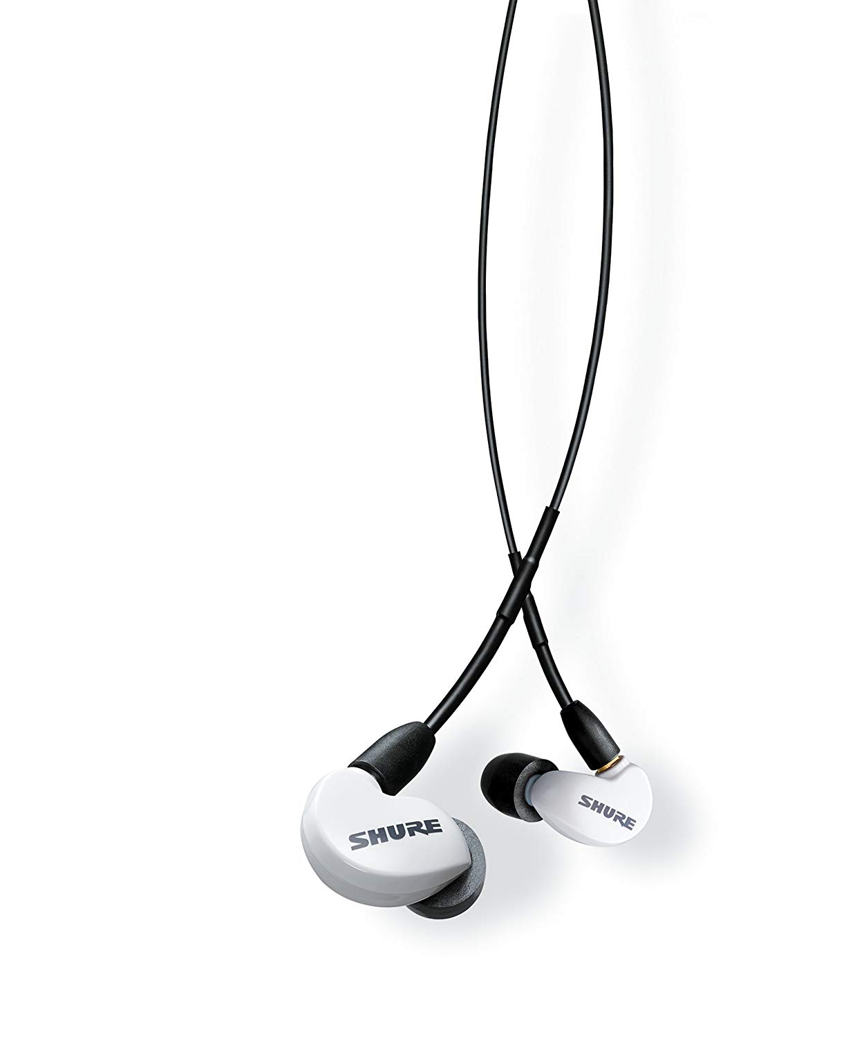  SE215SPE-W-UNI-EFS - אוזניות בצבע לבן, מהסדרה SE החדשה למוניטורים ולנגנים ניידים עם כבל ניתק. הכבל כולל מיקרופון.***יוצא מהמגוון***