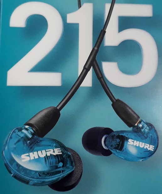 A SHURE SE215SPE-EFS - אוזניות IN-EAR ניתקות בצבע כחול.