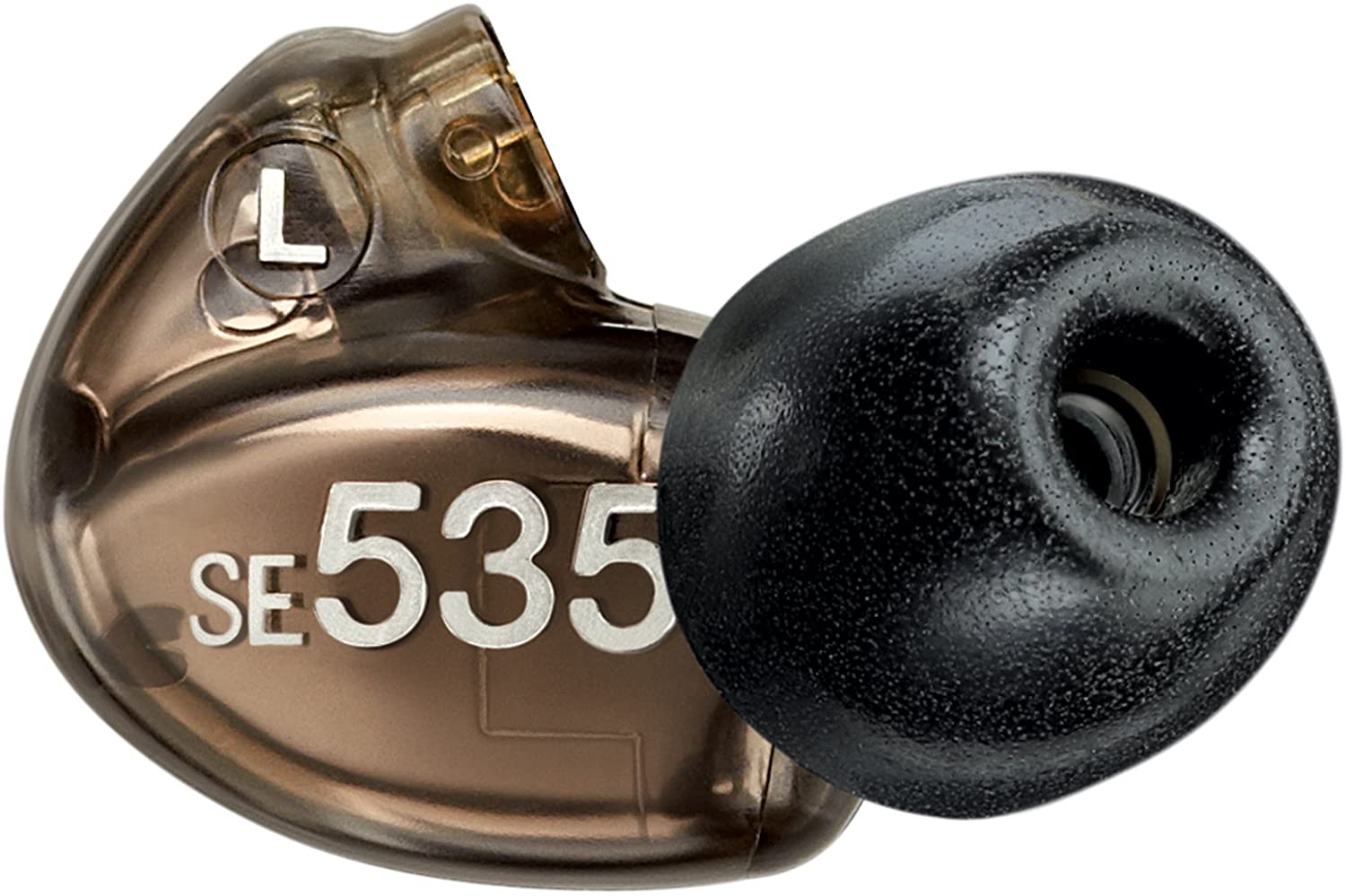 SHURE SE535-CL/V-LEFT/RIGHT - צד ימין / שמאל של אוזנייה SE535 שקופה למחצה או בצבע ברונזה